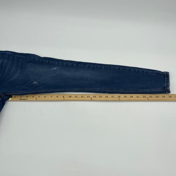 JUDY BLUE Jeans Mid Rise Skinny Fit Pant Women Size 26 Button Fly Distressed - Picture 9 of 11